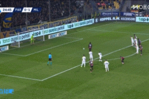 萨56突破造点，莱奥点射命中！米兰客场2-0领先帕尔马！